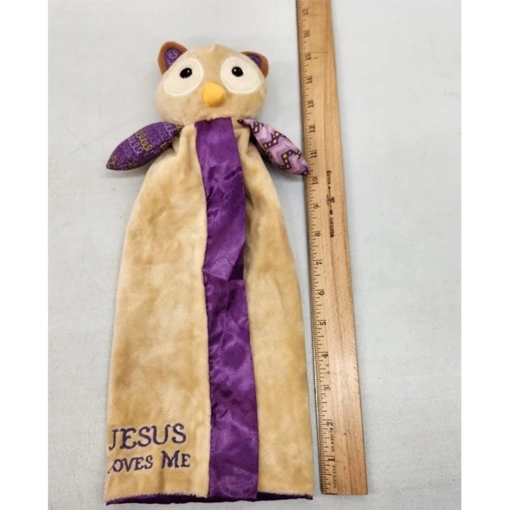 We Believers Owl Jesus Loves‎ Me Baby Lovey Security Blanket Plush